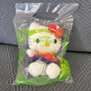 New Sanrio Hello Kitty Reversible Plush McDonald's FIFA 2002 Korea Big Mac  6”